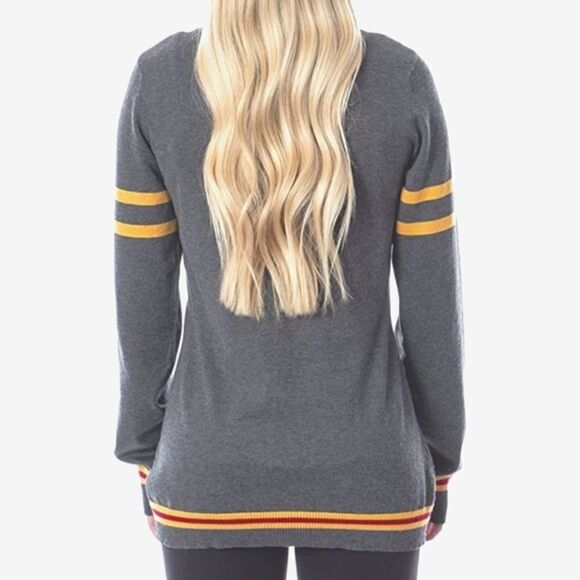 Harry Potter Women's Gryffindor House Open Front Cardigan Knit Sweater - Picture 2 of 14